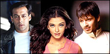 Salman Khan, Aishwarya Rai, Vivek Oberoi