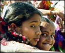 Villagers at the rally