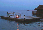 Dinner on a floating platform